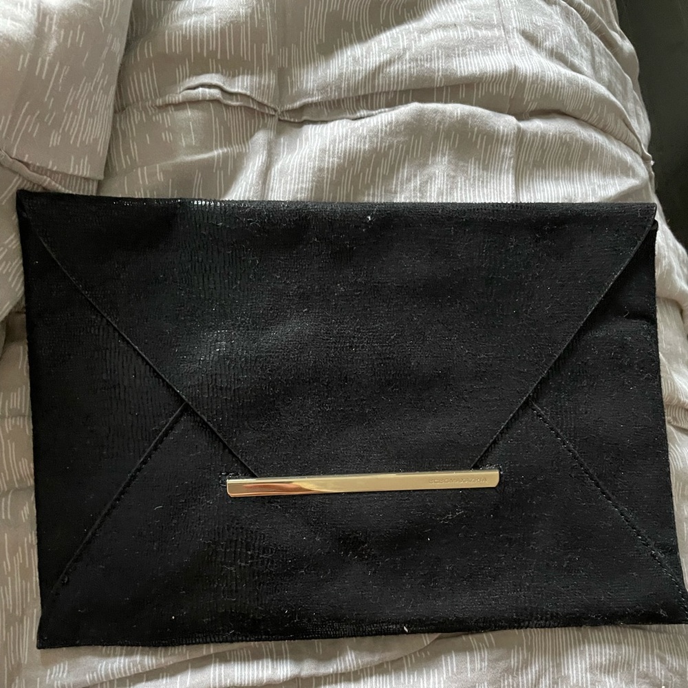 Black bcbg envelope evening bag